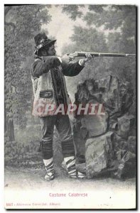 Old Postcard Hunting Costume Calabrese Hunter