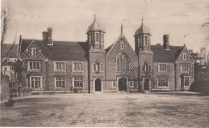 Wimborne Grammar School Dorset Antique Postcard