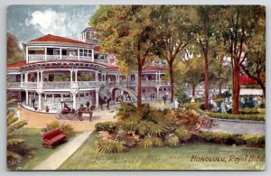 Hawaii Honolulu Royal Hotel Tuck Oilette Postcard Y27