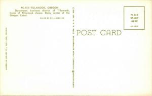 TILLAMOOK OREGON BUSINESS DISTRICT-CAFE-STOREFRONTS 1950s POSTCARD 