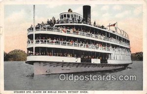 Steamer Ste Claire Detroit River Ship 1924 