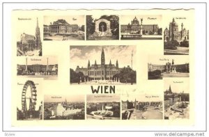 RP: 13 view postcard, Wien , Austria, 20-40s