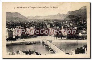 Old Postcard Grenoble Vue Generale Et Le Cours St Andre