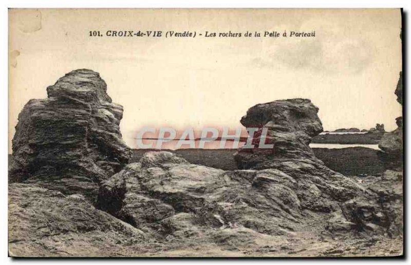 Old Postcard St. Croix de Vie La Roche of Pelle Porteau