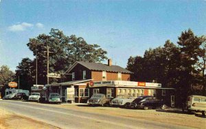 Backbone Mountain Inn Amoco Gas US route 50 Oakland Maryland 1950s postcard