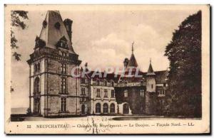 Old Postcard Neufchateau Chateau Bourlemont Doujon The North Facade