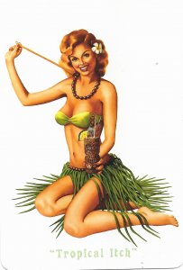 Hawaiian Pin-Up Girl 4 by 6 Tropical Itch