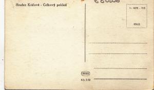 B80206  hradec kralove celkovy pohled czech republic  front/back image