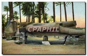 Postcard Ancient Egypt Egypt Memphis.Statue Ramses II