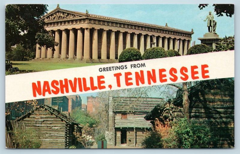 Postcard TN Banner Multiview Greetings From Nashville Tennessee Vintage #2 P7