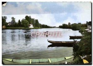 Modern Postcard La Vallee De L & # 39Yonne Pont Sur Yonne The Banks From & # ...