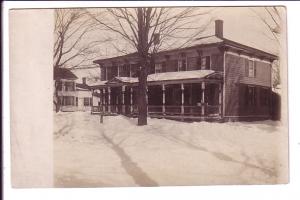 Real Photo, Houses on Snowy Street Snow, Winter, CYKO 1904-1920's