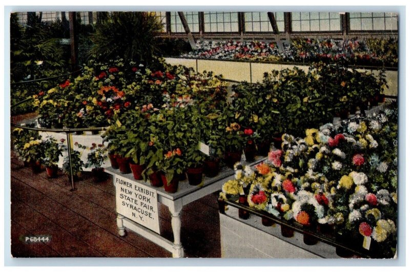 c1910's Flower Exhibit New York State Fair Syracuse NY Unposted Antique Postcard