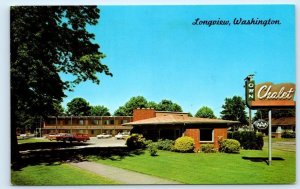 LONGVIEW, WA Washington ~ Roadside ~  TOWN CHALET MOTOR HOTEL 1970  Postcard