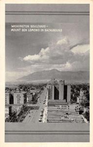 Ogden Utah Mount Ben Lomond Street View Vintage Postcard K35108