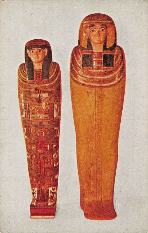 CHICAGO NATURAL HISTORY MUSEUM ILLINOIS~EGYPTIAN COFFINS POSTCARD