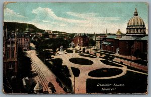 Postcard Montreal Quebec c1909 Dominion Square