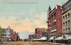 Ogden Utah c1910 Postcard Washington Avenue Looking North