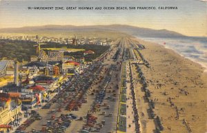 Amusement Zone Great Highway and Ocean Beach San Francisco California  