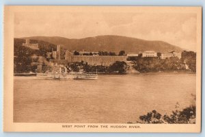 West Point New York NY Postcard West Point From Hudson River Scenic View c1920's