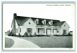 1920's Community Building, Osceola, Arkansas Postcard F98 