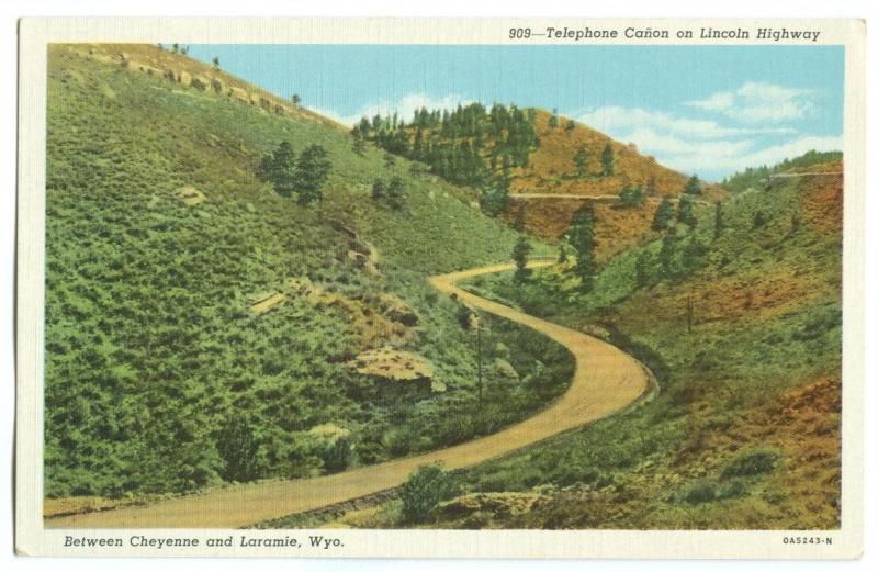 Telephone Canyon on Lincoln Highway, Between Cheyenne and Laramie, Wyoming,