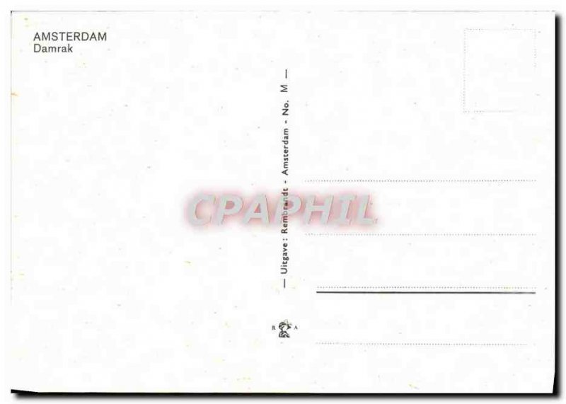 Postcard Modern Amsterdam Damrak