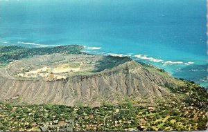 Hawaii Honolulu Diamond Head Crater As Seen From The Air