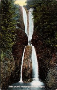 Bridal Veil Falls Columbia River Oregon OR Antique Postcard DB UNP Germany 