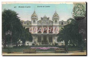 Old Postcard Monte Carlo Casino Entrance