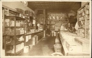 CRISP STORE INTERIOR Decatur Indiana 1910 on Back Real Photo Postcard