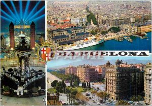 Postcard Modern Barcelona Plaza de Espana Vista General Diagonal Pl Calvo Sot...
