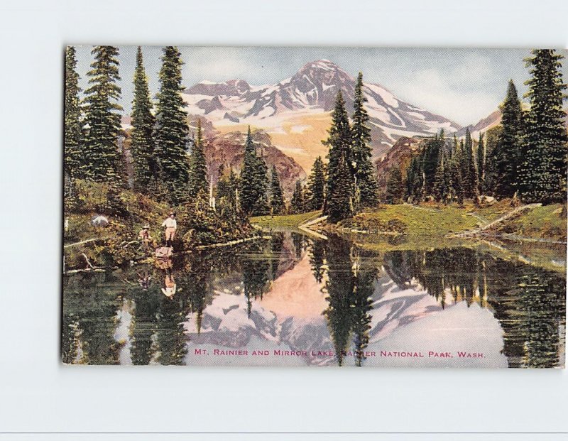 Postcard Mt. Rainier And Mirror Lake, Rainier National Park, Washington