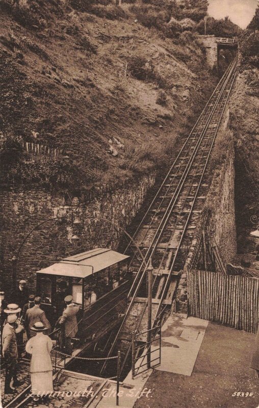 1912 Lynmouth Cliff Railway Lift Postcard 2R5-265