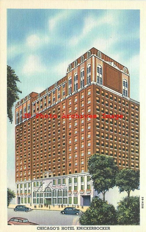 8 Linen Postcards, Chicago Illinois, Hotels Views, Exteriors, Map