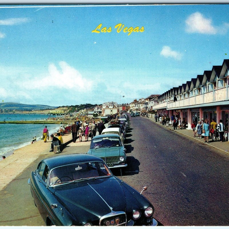 c1960s Sandown Isle of Wight England Las Vegas Culver Parade Cars People PC A151