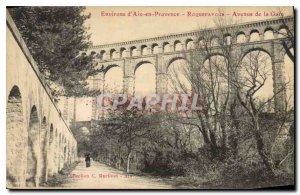 Old Postcard Environs of Aix en Provence Roquefavour Avenue de la Gare