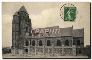 Old Postcard Treport L Eglise Saint Jacques