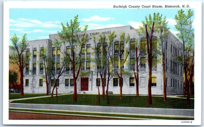 Postcard - Burleigh County Court House - Bismarck, North Dakota