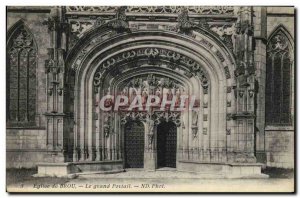 Old Postcard Bourg Church Grand Portal