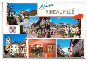 Modern Postcard Ribeauville Haut Rhin Place Grand Place Rue de la Sinne