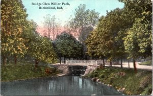 Postcard IN Richmond - Bridge Glen Miller Park