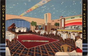 Hotel Faust New Rainbo Room Rockford IL Postcard PC457