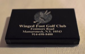 Winged Foot Golf Club Mamaroneck New York Matchbox