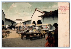 1909 Interior of Mexican Market Ciudad Juarez Mexico Unposted Postcard