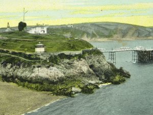 Wales Pembrokeshire TENBY Castle Hill & Pier c1906 Postcard