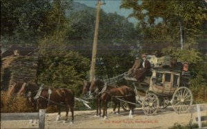 Springfield VT Old Stage Coach Stagecoach c1910 Postcard