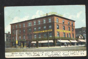 MERIDEN CONNECTICUT MERIDEN HOUSE DOWNTOWN STREET VINTAGE POSTCARD 1906