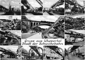 BG22491 train  tramway multi views wuppertal schwbebach germany CPSM 14.5x9cm