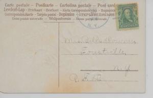 Perrysburg New York A Note From attached envelope flowers antique pc Z25958